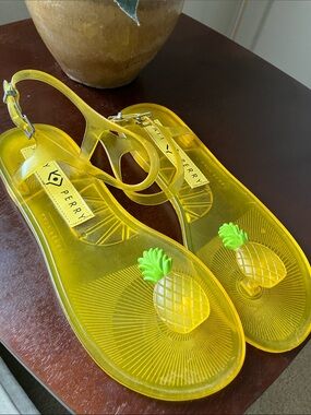 Katy Perry Collections Yellow Jelly Pineapple Slingback Sandals